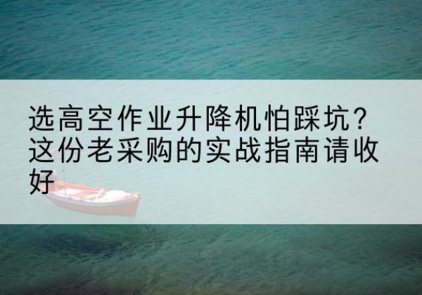 丰润高空作业升降机厂家推荐-选高空作业升降机怕踩坑？这份老采购的实战指南请收好